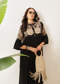 BOHO DRESS - BLACK