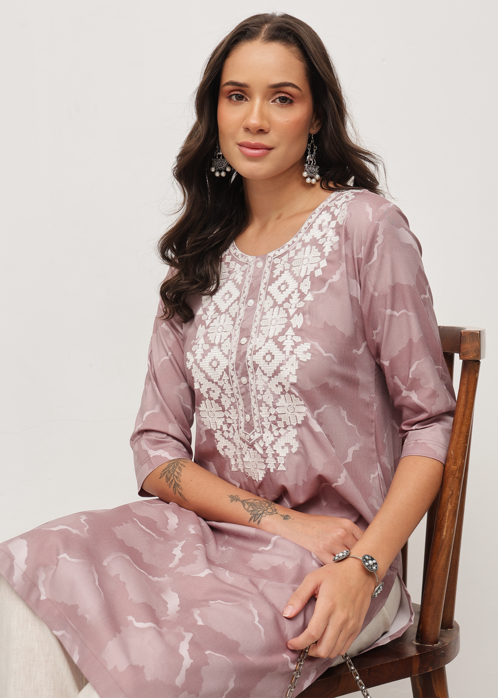 CLOUDY THREADS - STRETCHABLE KURTI - 1