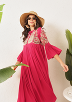 BOHO DRESS - THE DESI PINK