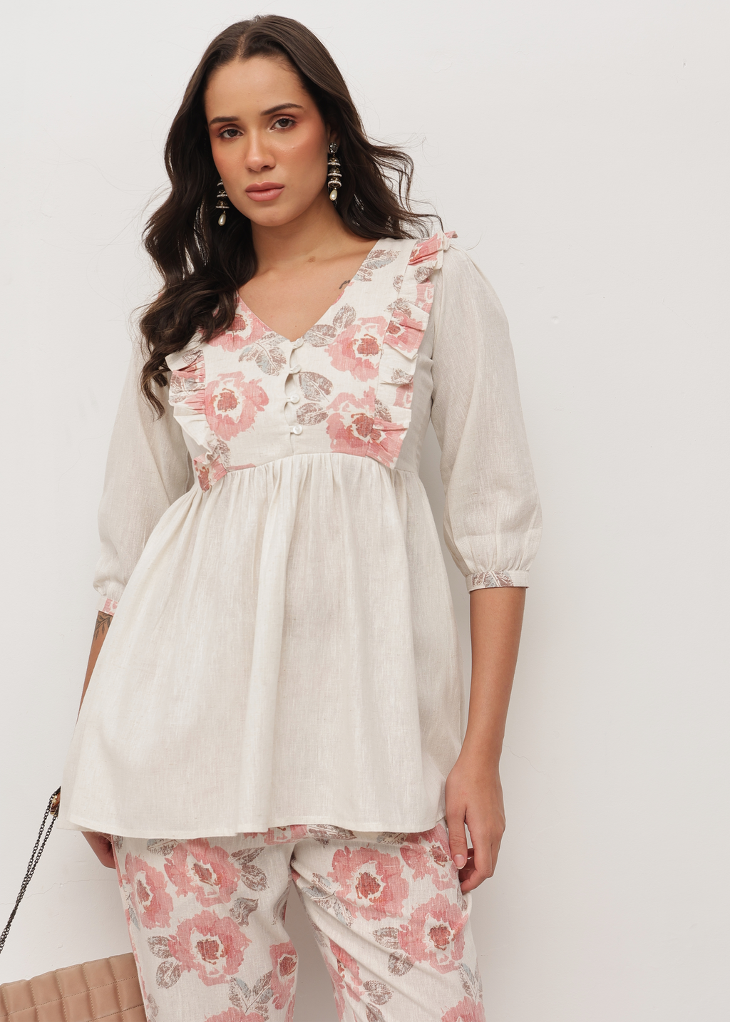 LINEN  PEACH SET
