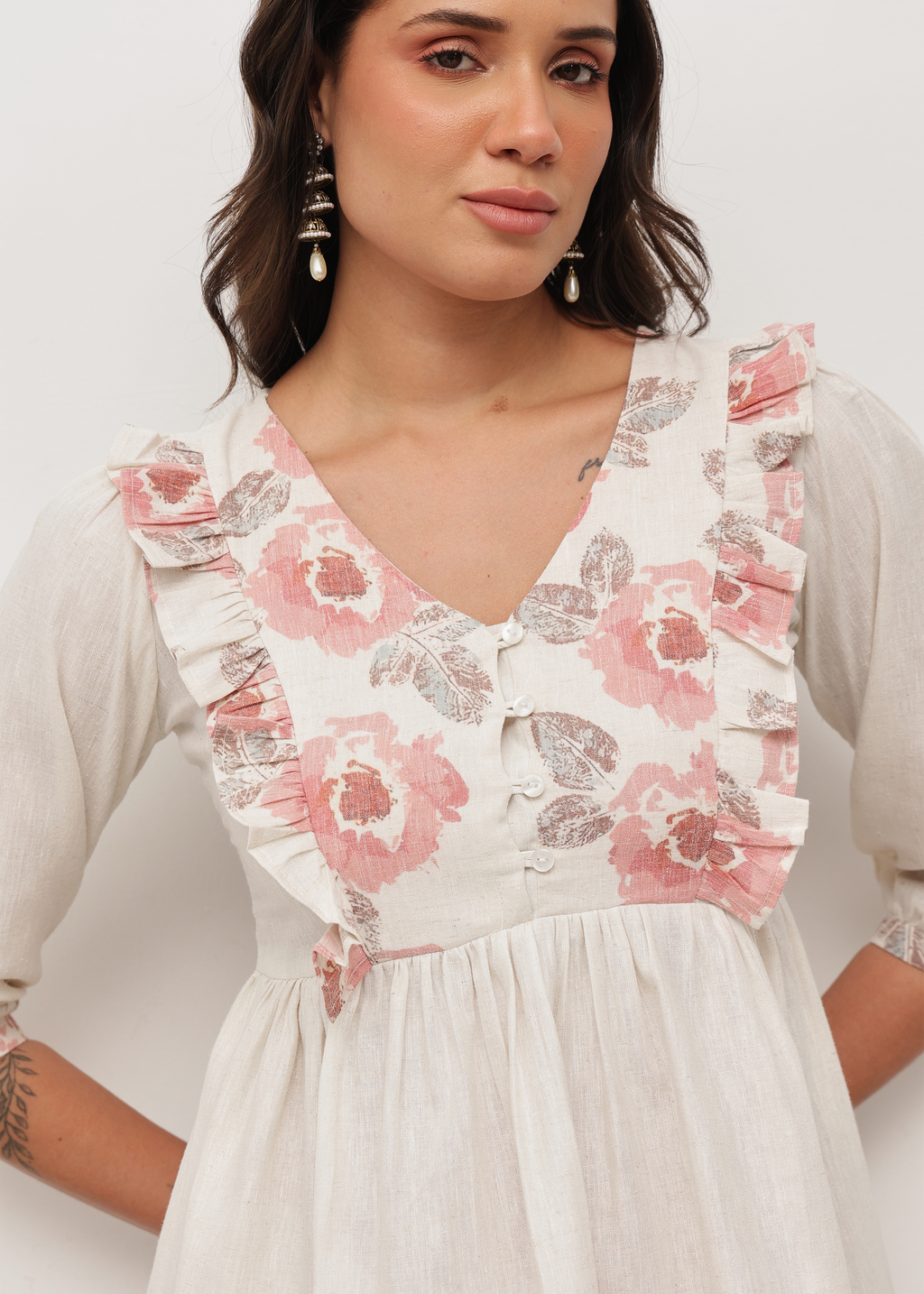 LINEN  PEACH SET