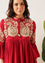BOHO DRESS - COSMIC RED