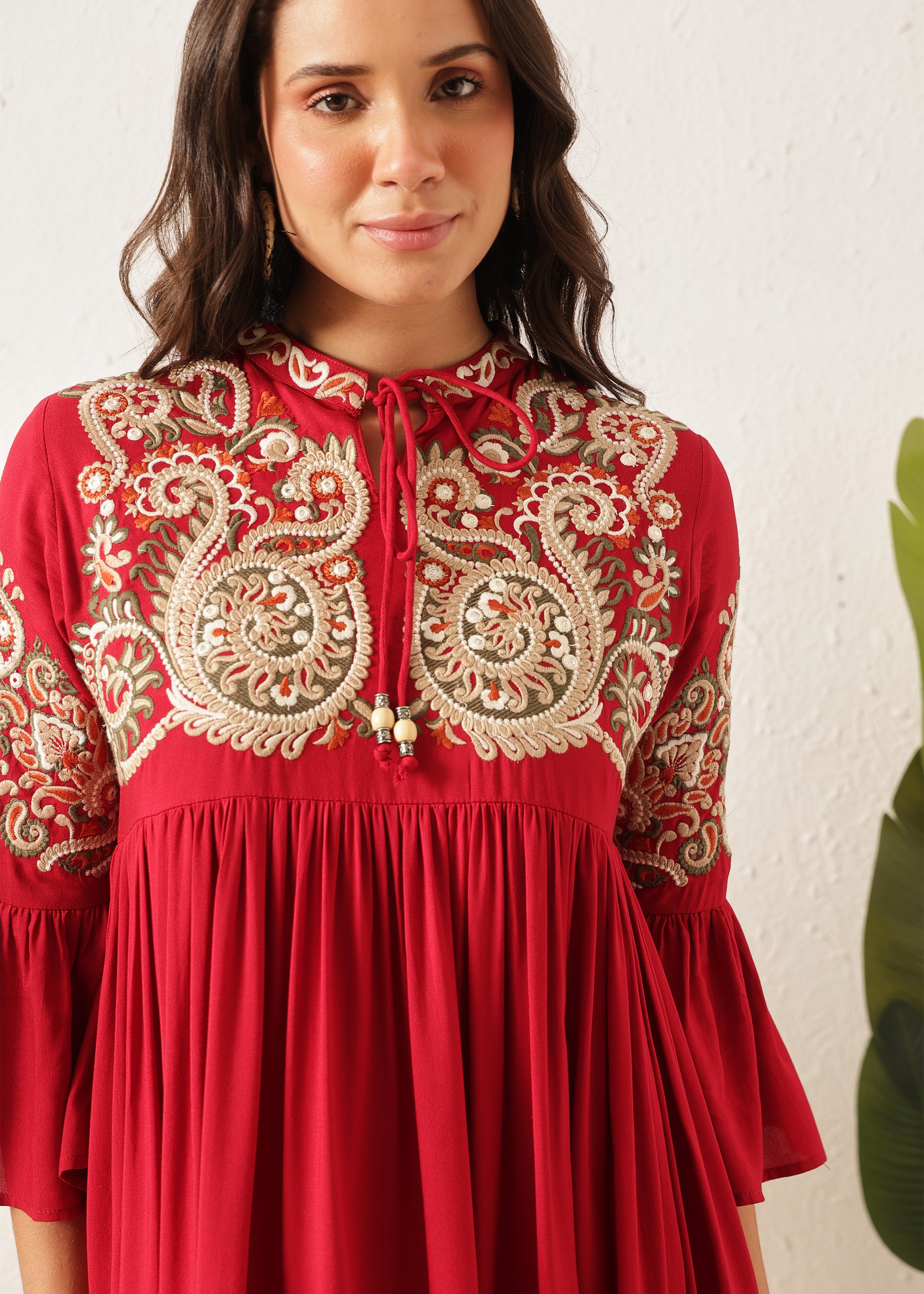 BOHO DRESS - COSMIC RED