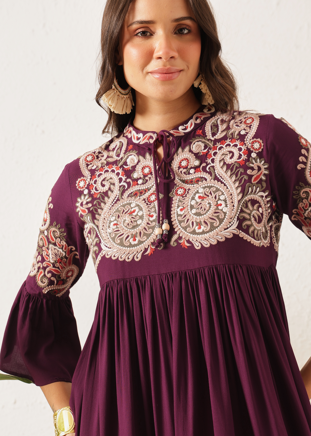 BOHO DRESS - VINTAGE WINE