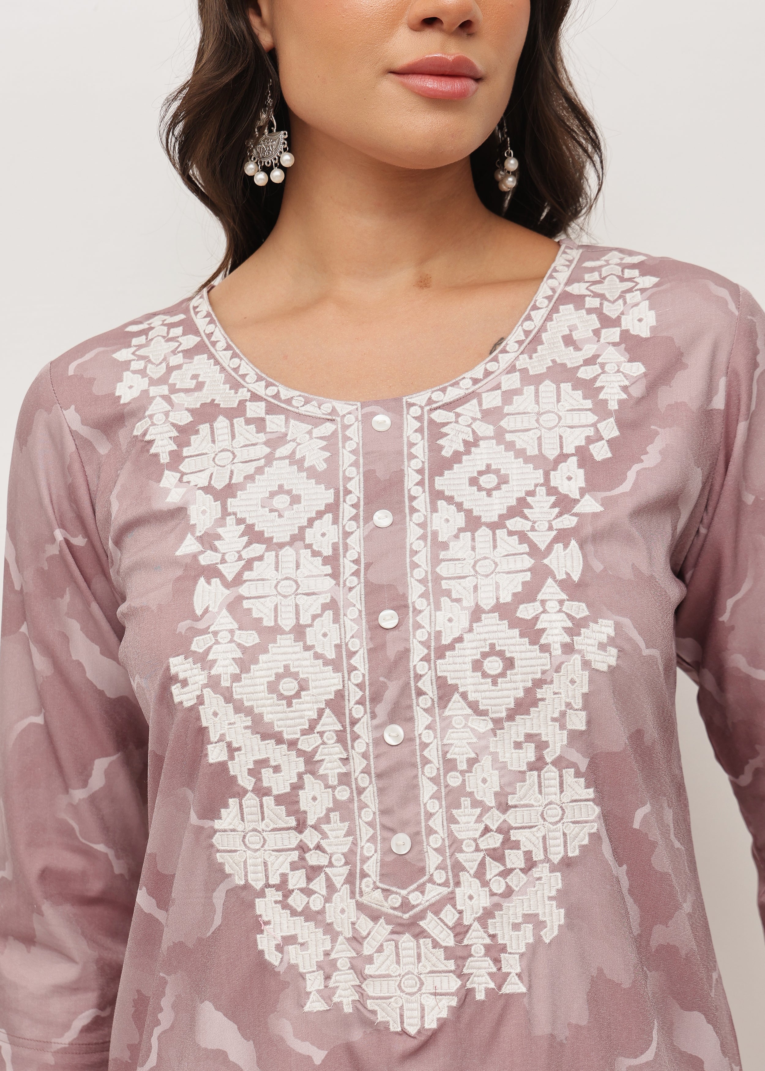CLOUDY THREADS - STRETCHABLE KURTI - 1