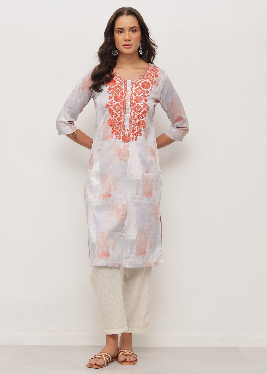 CLOUDY THREADS - STRETCHABLE KURTI - 2