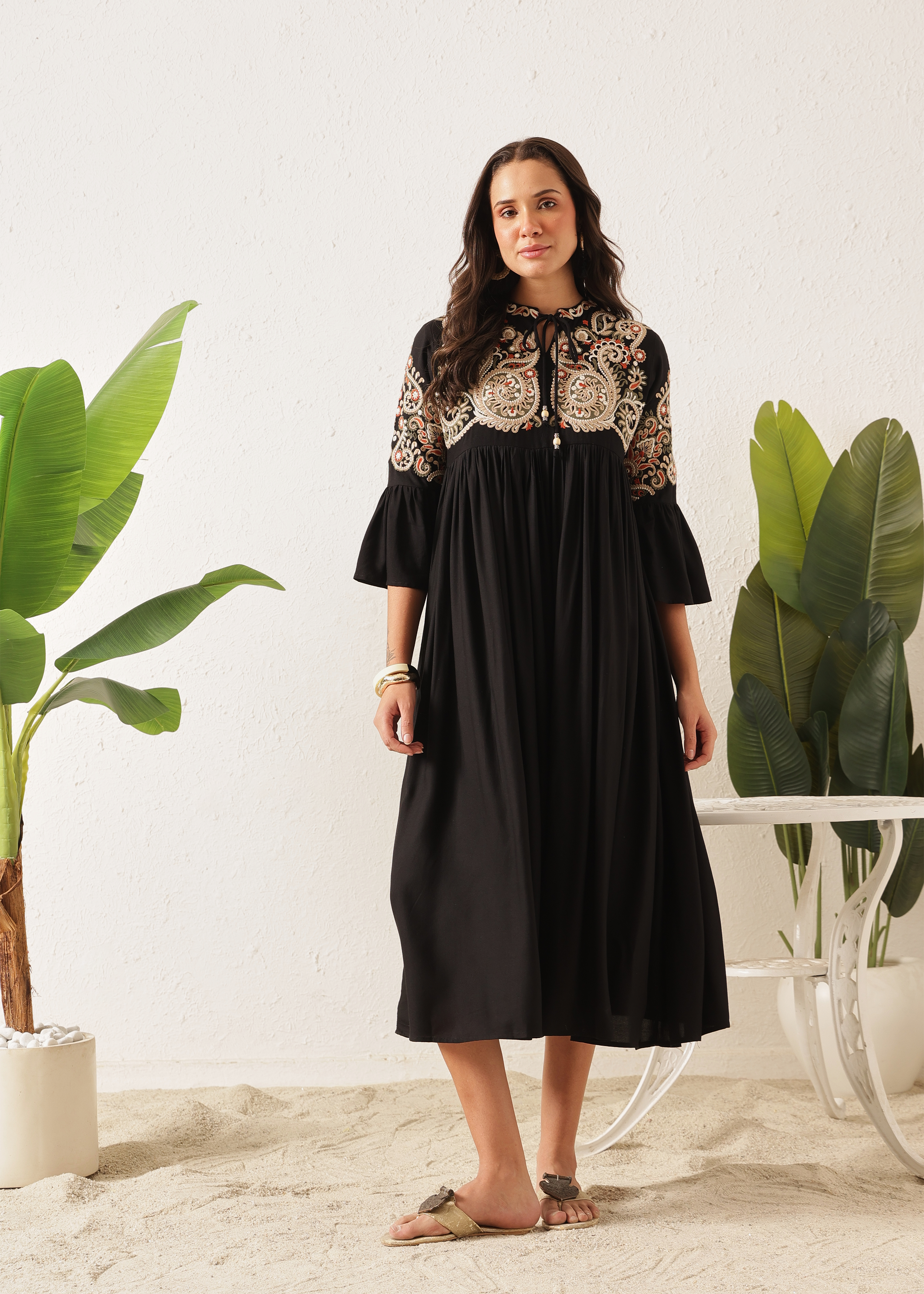 BOHO DRESS - BLACK