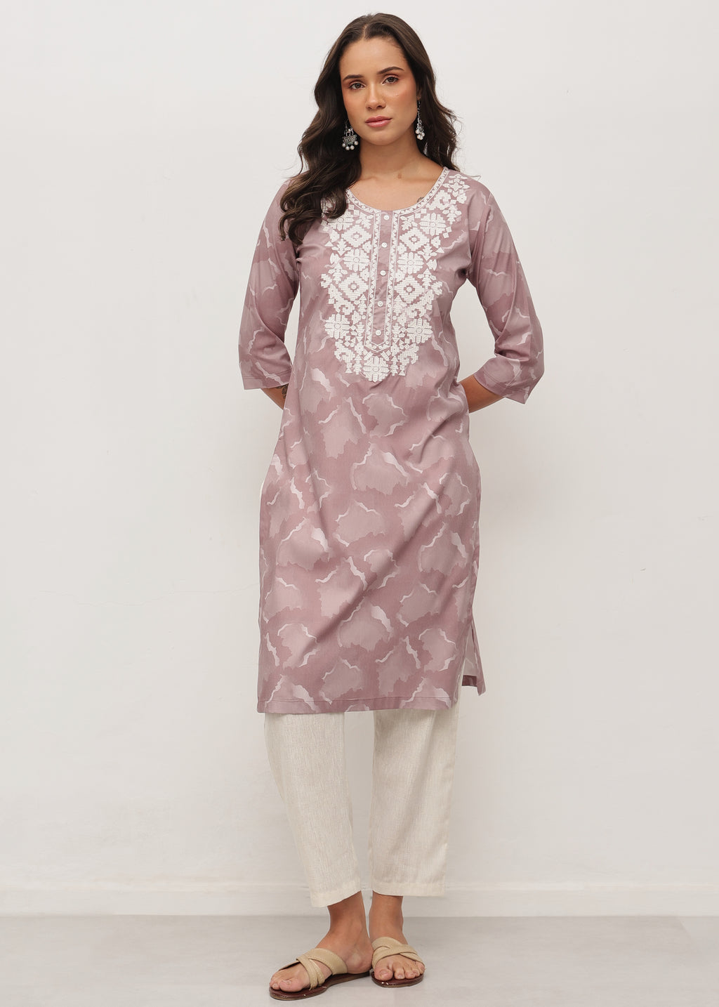 CLOUDY THREADS - STRETCHABLE KURTI - 1