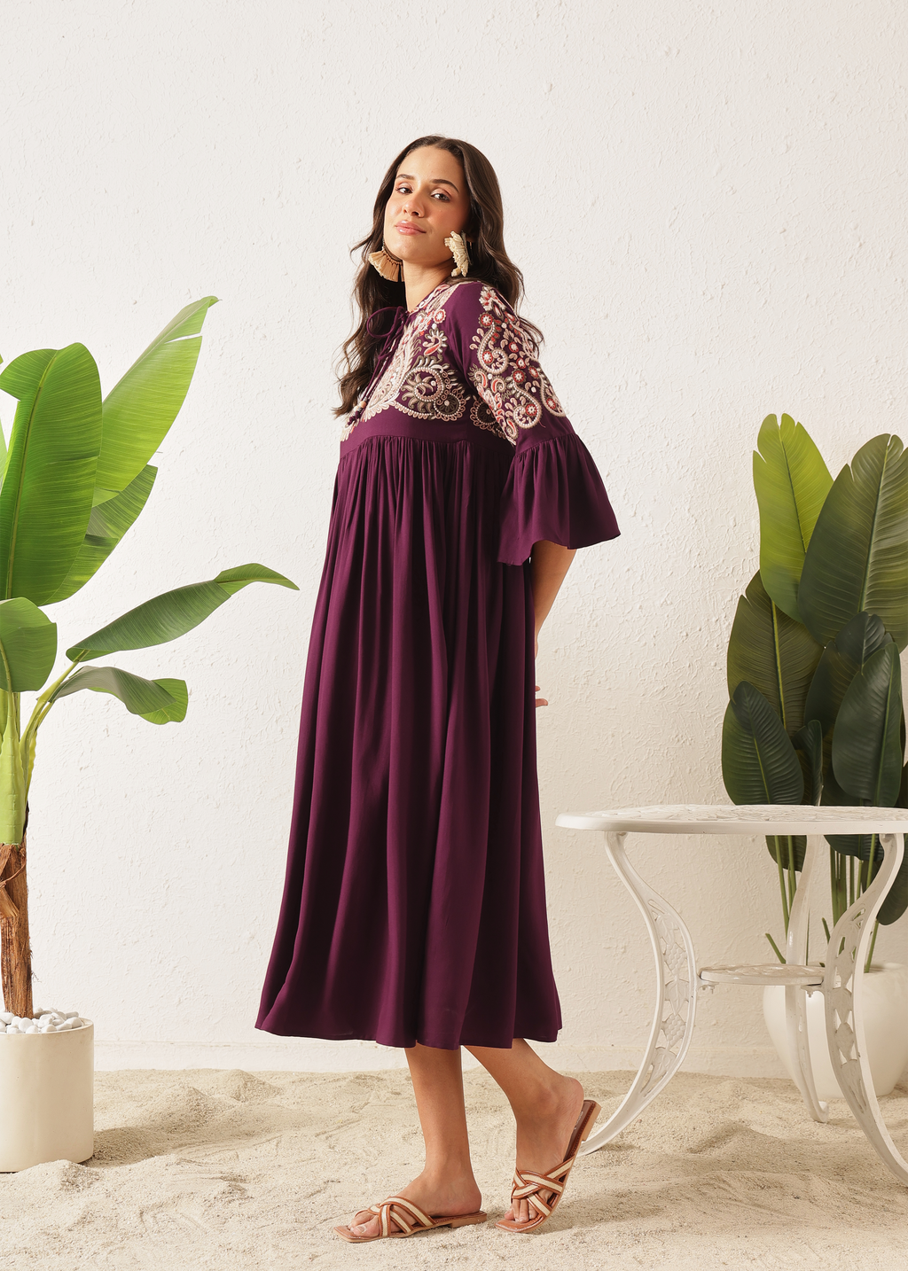 BOHO DRESS - VINTAGE WINE