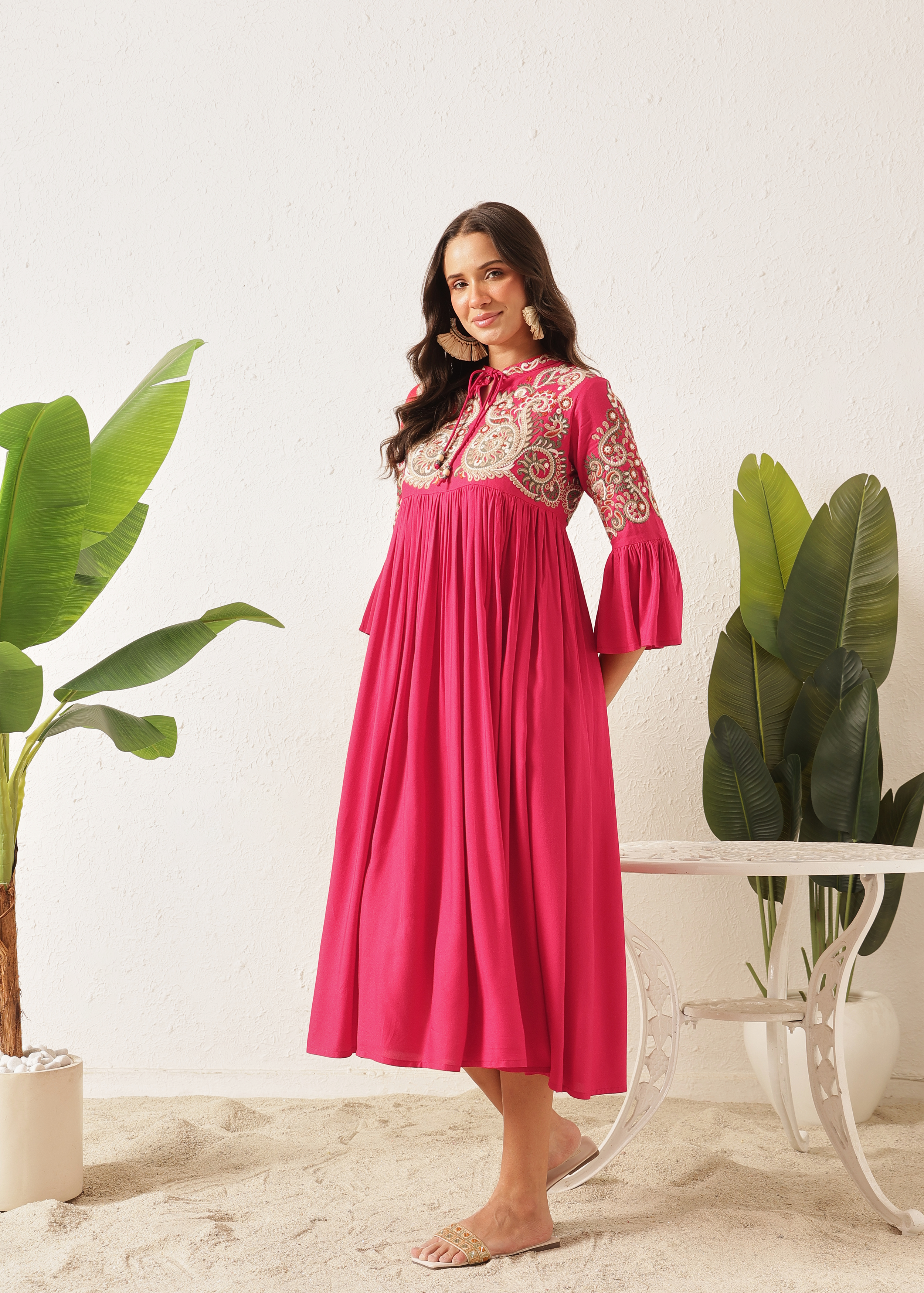 BOHO DRESS - THE DESI PINK