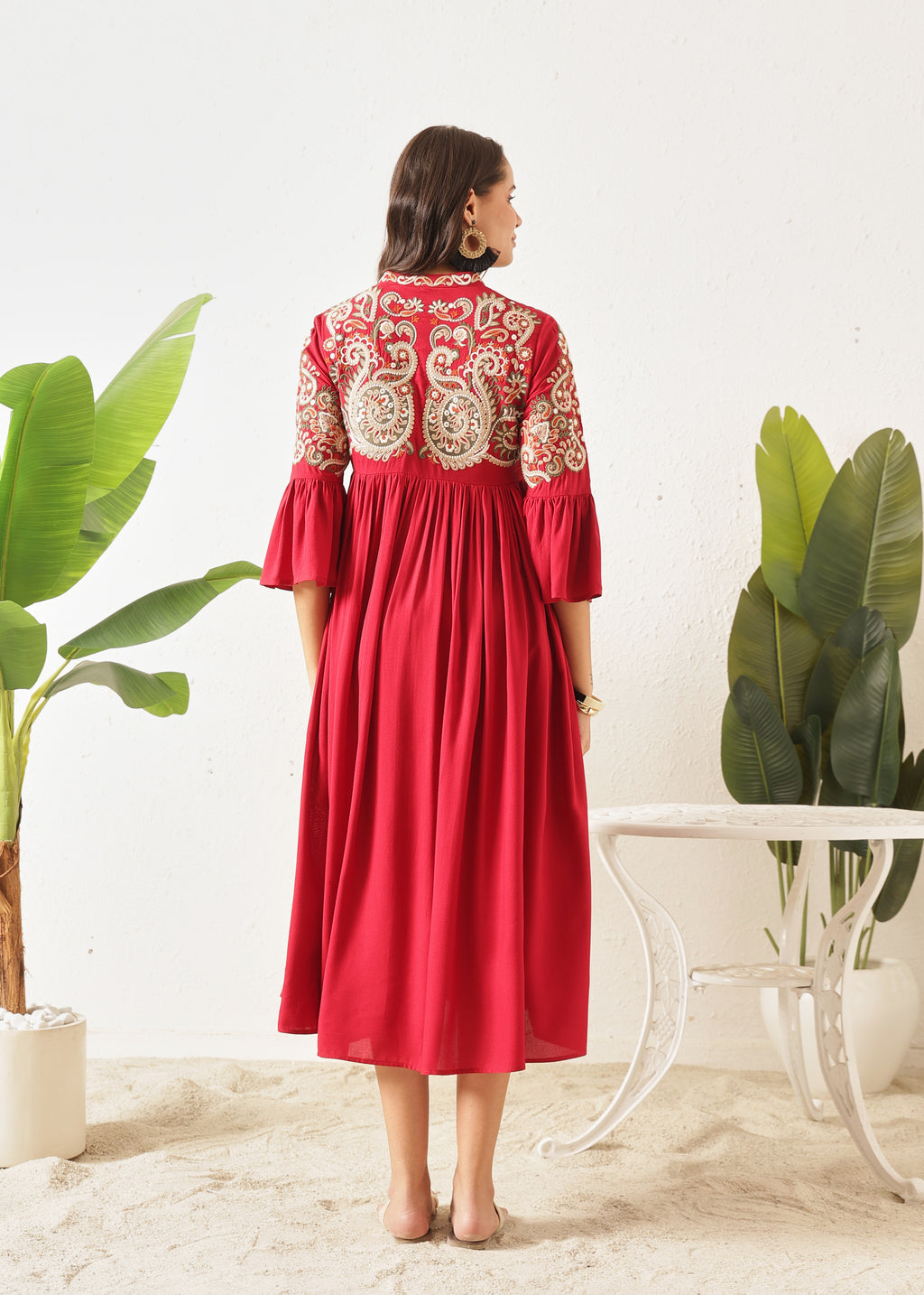 BOHO DRESS - COSMIC RED