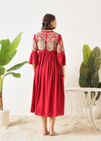 BOHO DRESS - COSMIC RED