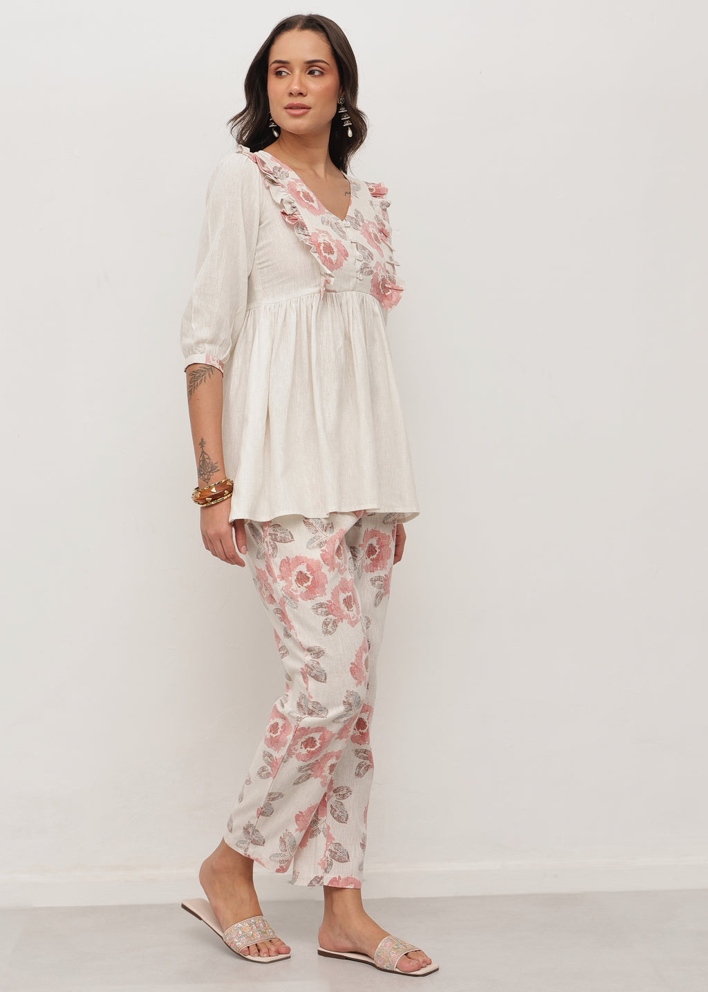 LINEN  PEACH SET
