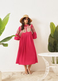 BOHO DRESS - THE DESI PINK