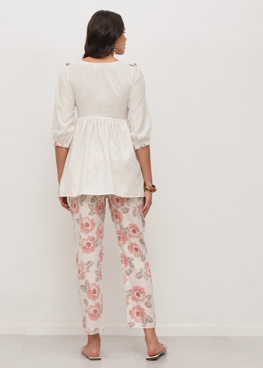 LINEN  PEACH SET