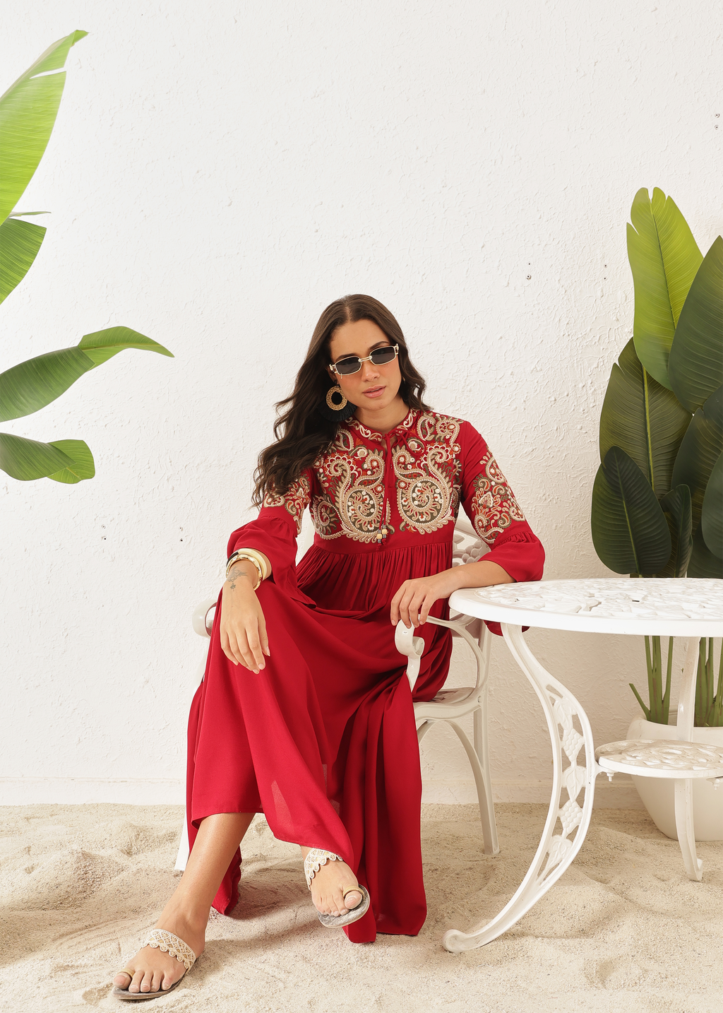 BOHO DRESS - COSMIC RED