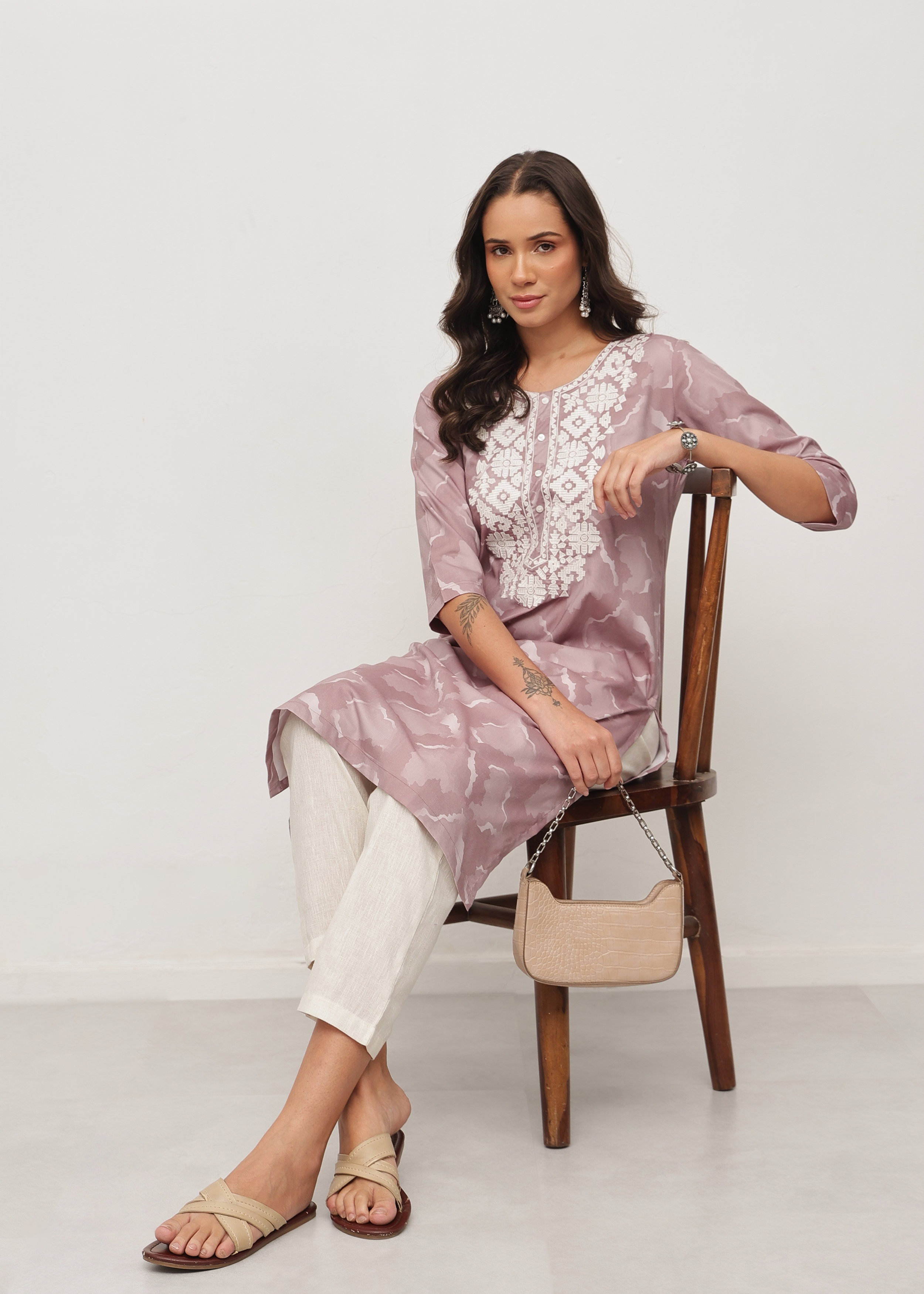 CLOUDY THREADS - STRETCHABLE KURTI - 1