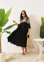 BOHO DRESS - BLACK