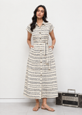 INDIGO DOBBY DRESS