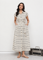 INDIGO DOBBY DRESS