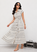 INDIGO DOBBY DRESS