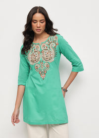 BOHO SHORT KURTI - RAMAGREEN