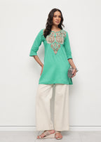BOHO SHORT KURTI - RAMAGREEN