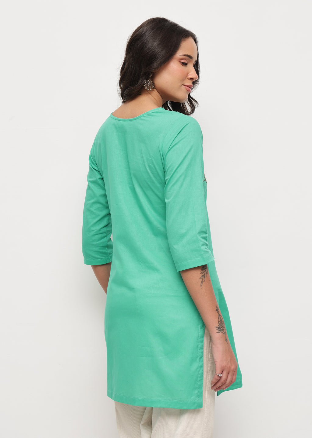 BOHO SHORT KURTI - RAMAGREEN