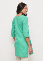 BOHO SHORT KURTI - RAMAGREEN