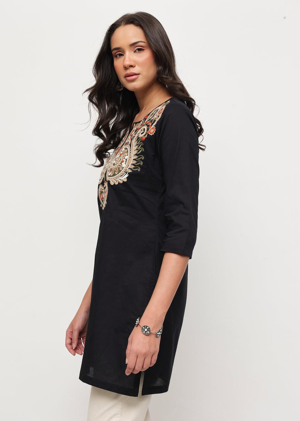 BOHO SHORT KURTI - BLACK