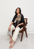 BOHO SHORT KURTI - BLACK