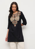 BOHO SHORT KURTI - BLACK