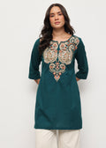 BOHO SHORT KURTI - TEAL