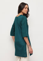 BOHO SHORT KURTI - TEAL