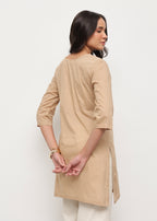 BOHO SHORT KURTI - BEIGE