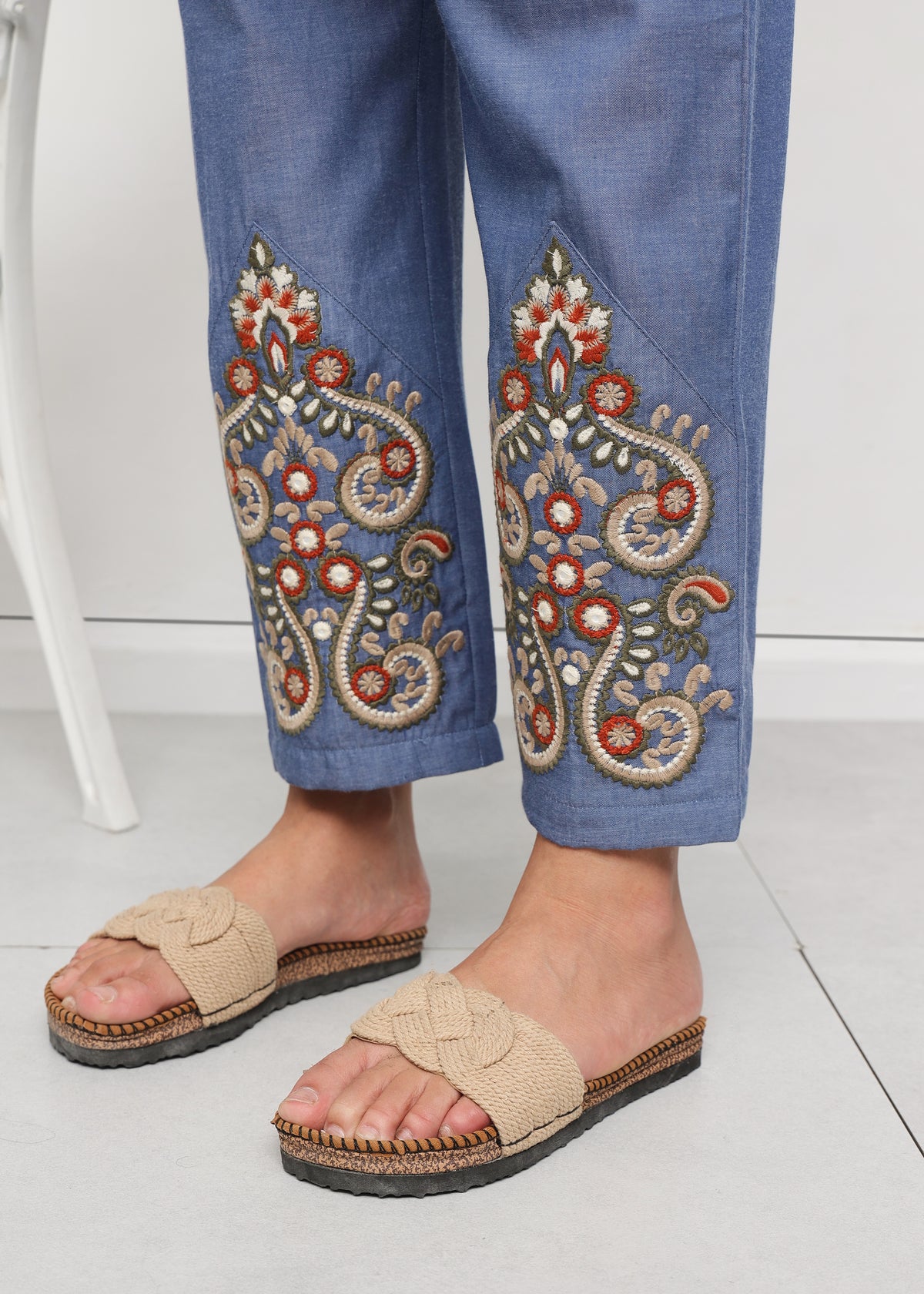 BOHO DENIM COORD-SET